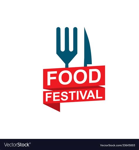 Food festival logo template design Royalty Free Vector Image