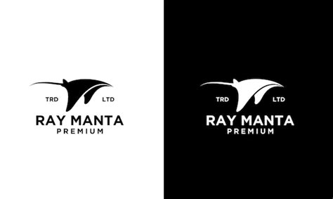 Premium Vector | Manta ray vector black logo design isolated white ...