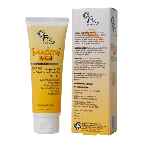 Fixderma Shadow AGel SPF 30 Sunscreen For Acne Prone Skin NonOily UVA