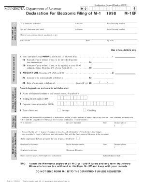 Fillable Online Declaration For Electronic Filing Of M M Ef Fax