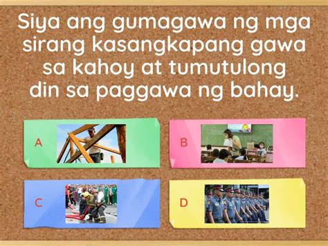 Mga Taong Nagbibigay Ng Serbisyo Sa Komunidad Quiz