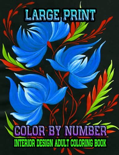 Large Print Color By Number Adult Coloring Book Easy Large Print Mega