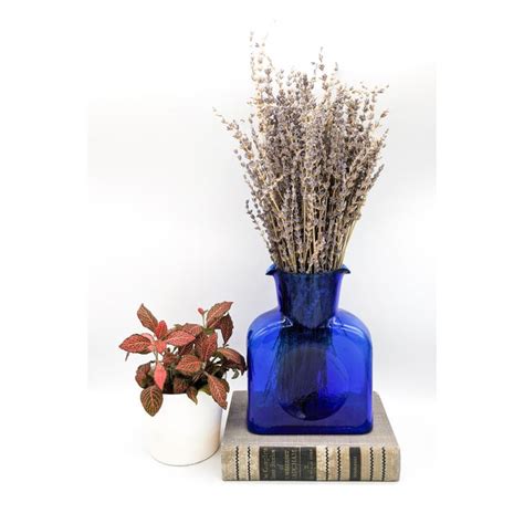 Blenko Cobalt Blue Glass Carafe Vase Chairish