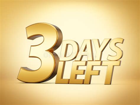 Three Days Left Only 3 Days Left Design Template Countdown Left Days