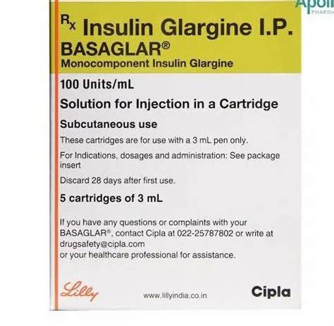 Basaglar Insulin Pen GLARGINE INSULIN by Lilly CIPLA at Rs 650/unit | Vastrapur | Ahmedabad | ID ...