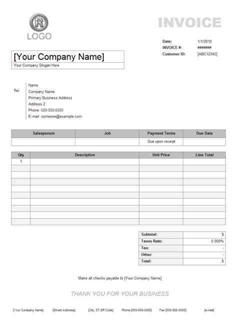 Service Invoice | Free Service Invoice Templates