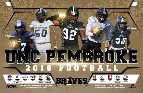 Football Schedule Poster Unc Pembroke Pembroke Braves