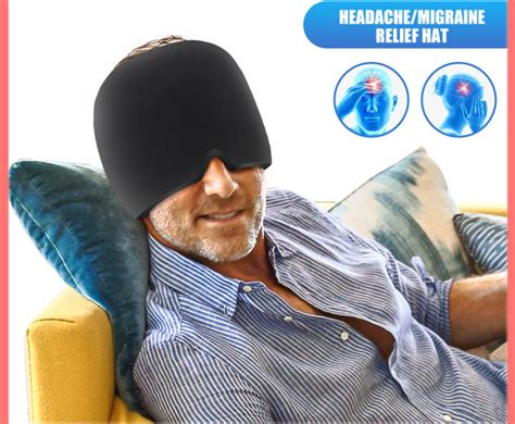 Migraine Relief Cap Gel Hot Cold Therapy Headache Ice Cap For Relieve Pain Head Wrap Stress