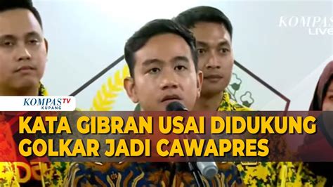 Full Pernyataan Gibran Usai Hadiri Rapimnas Golkar Yang Mengusung