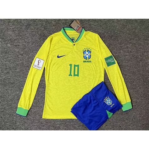 Brasil Jersey Equipe Nacional Do Mundo Katar Home No