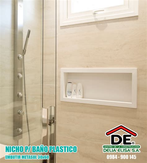 NICHO P BAÑO PLASTICO EMBUTIR METASUL 30 X 60 GRIS URBANO 3 X CJ