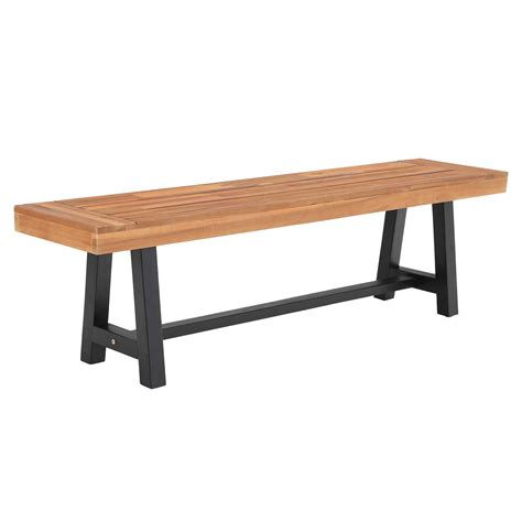 Mf Studio Outdoor Patio Acacia Wood Bench 630 L X 144 W X 179 H