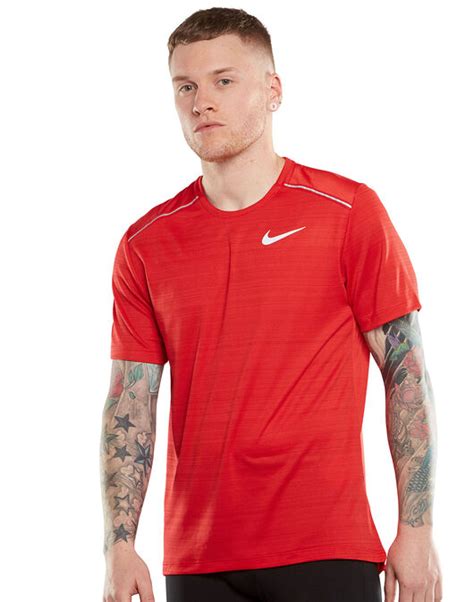 Nike Mens Dry Miler T Shirt Red Life Style Sports Uk