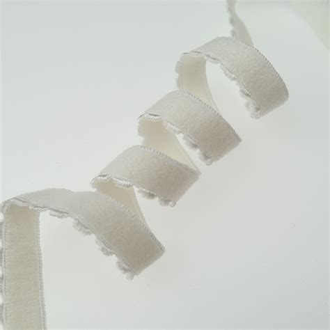 Mm Ivory Elastic With Picot Edging Both Sides Plush Lingerie Elastic Stretch Bra Elastic