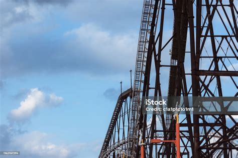 Detail Of Roller Coaster Curves And Steel Frame Stock Photo - Download ...