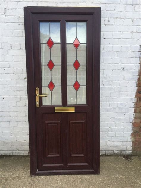 Upvc Brown Rosewood Front Door H Cm W Cm In Aston