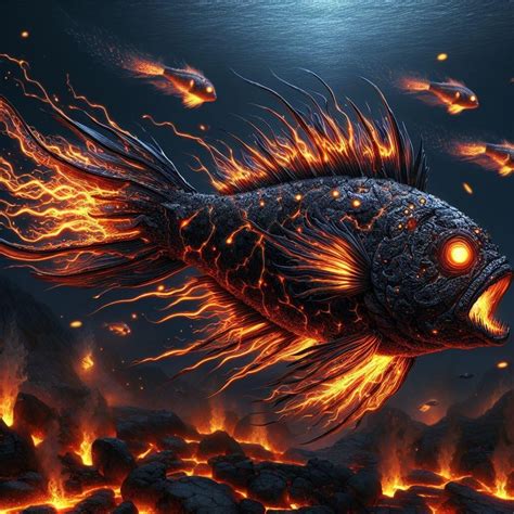 Fire fish : r/AIStoxiaArt