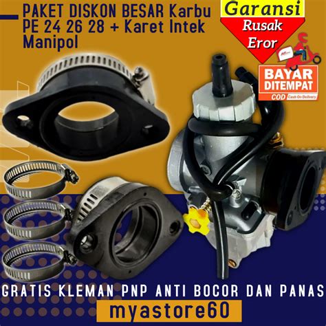 Jual Paket Lengkap Langsung Pasang Karburator Karbu KEIHIN PE 24 PE