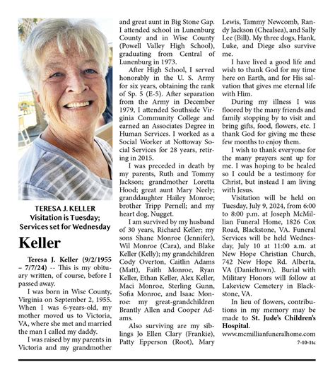 OBITUARY ANNOUNCEMENT: - Courier-Record Newspaper