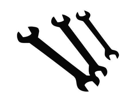 Wrenches Svg Wrench Silhouette Tools Svg Vector Clipart Laser Cut Dxf ...