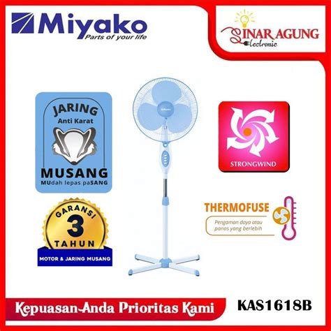 Jual Kipas Angin Stand Fan Kipas Berdiri Miyako Kas B Kas B