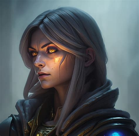 Portrait Of Female Psyker Warhammer K Setting Sh