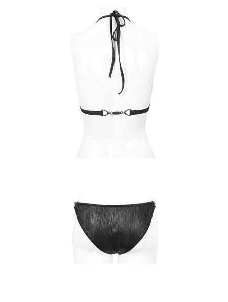 Devil Fashion Black Gothic Two Piece Bikini Set Darkincloset