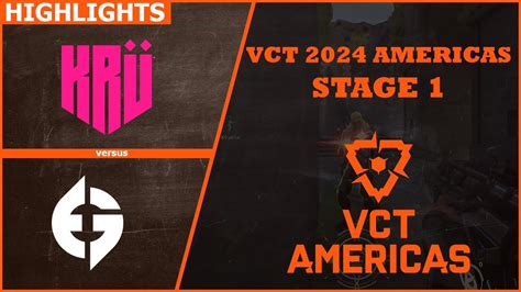 HIGHLIGHTS KRU Vs EG VCT 2024 Americas Stage 1 21 April 2024