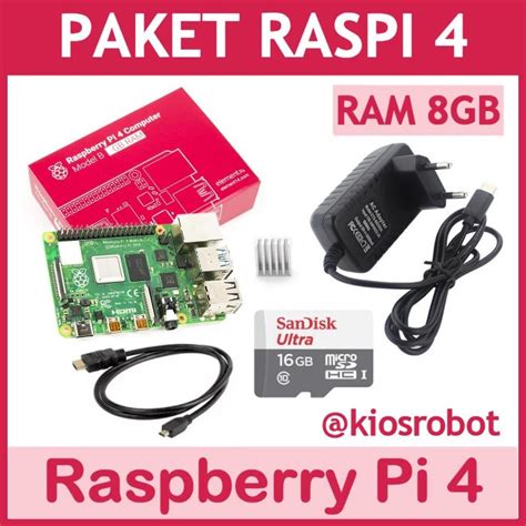 Jual Paket Raspberry Pi Ram Gb Siap Pakai Raspi Pi Made In Uk