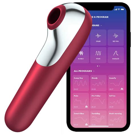 Satisfyer Dual Love Vibrador Y Succionador Con Aire Pulsado Rojo Rabatt