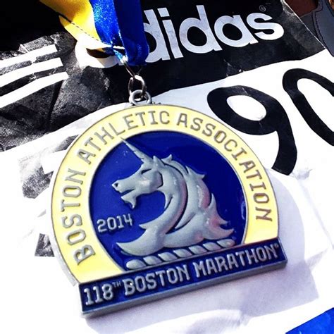 Boston Marathon 2014 Finishers Medal Boston Marathon Marathon Medals