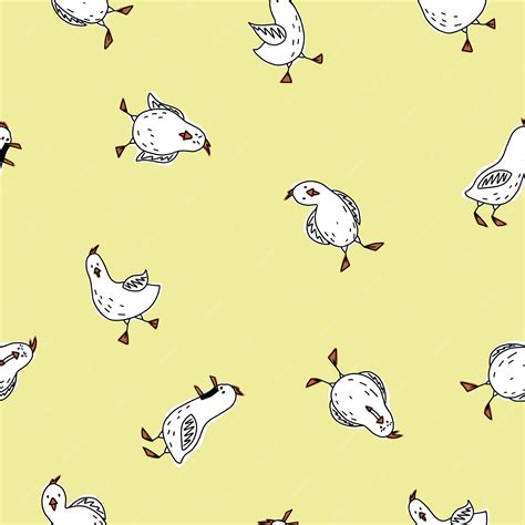 Premium Vector Seamless Cartoon Hens And Roosters