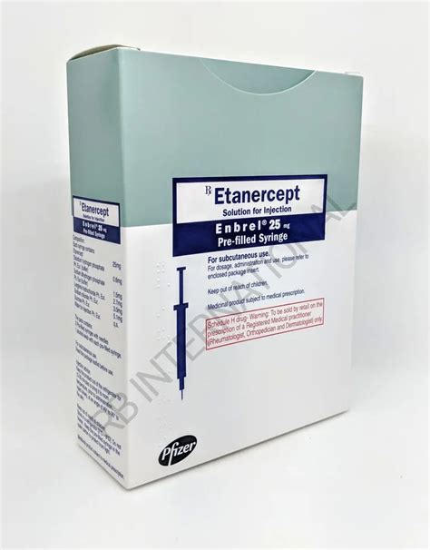 Enbrel 25 Mg Injection Etanercept 25mg At Rs 3100vial Enbrel