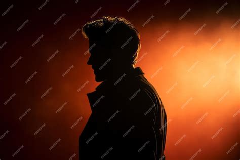 Premium Ai Image A Silhouette Of A Man In A Dark Room