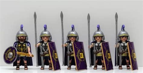 5 X ROMAIN Pretorianer Pourpre Playmobil Pour Elite Soldat Garde César