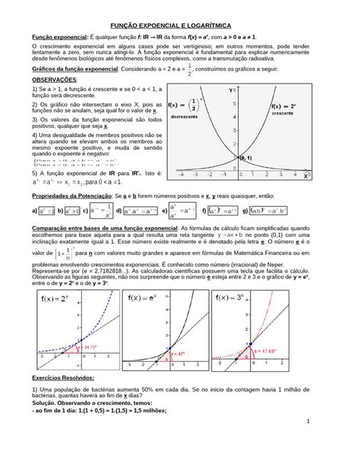 Funções Exponenciais E Logaritmicas - Funções Exponenciais e Logarítmicas | PDF | Logaritmo | Exponenciação