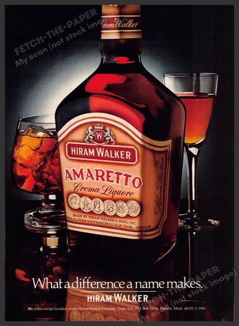 Hiram Walker Amaretto Crema Liqueur 1980s Print Advertisement 1982 EBay