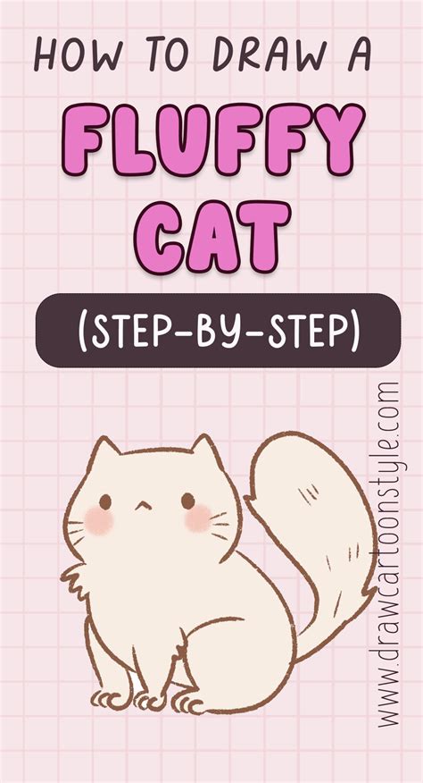 How To Draw A Fluffy Cat Kawaii Cat Drawing Cute Panda Drawing Simple Cat Drawing