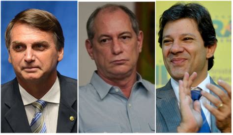 Pesquisa Datafolha Bolsonaro Ciro Haddad Alckmin