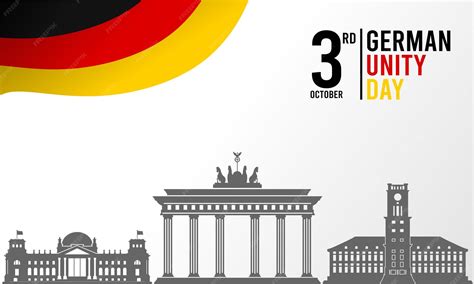 background  german unity day premium vector
