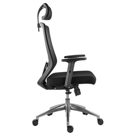 SCAUN ERGONOMIC JOJO HI A CU BAZA ALUMINIU NEGRU AZAY INTERIORS