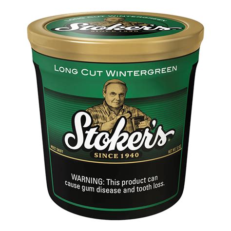 Stoker Long Cut Wintergreen 12oz Tub Harvard Distributing