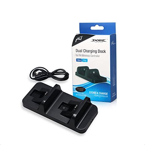 Dobe Ps4 Dual Charging Dock Compact Station Black For Ps4ps4 Slim Ps4 Pro