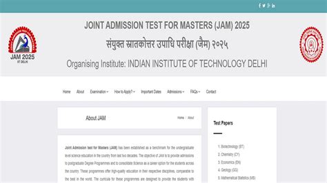 Iit Jam 2025 Exam Iit Delhi To Conduct Exam On February 2 Check