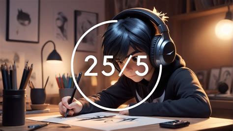 2 Hour Study With Me 25 5 Pomodoro Timer Relaxing Lofi Pomodoro