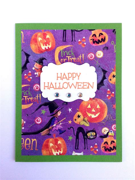 Halloween Cards for Kids Happy Halloween Cards Handmade Witch Pumpkin Card Halloween Greeting ...