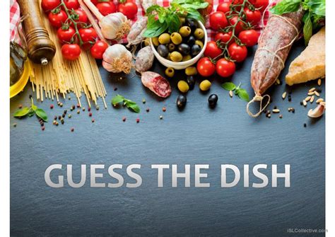 Guess The Dish Food And Drinks Pract… English Esl Powerpoints