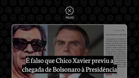 Aos Fatos On Twitter No Ar É Falso Que Chico Xavier Previu A Chegada