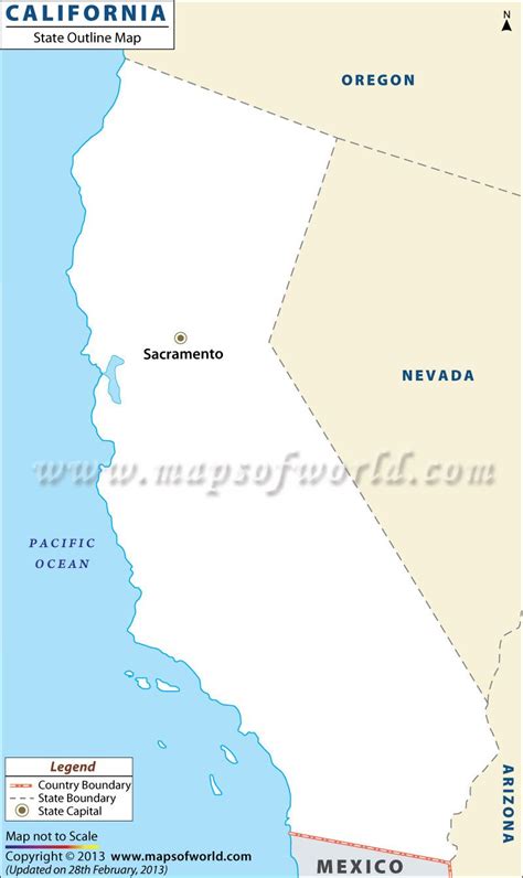 California Outline Map California State Outline, California Map, Los ...