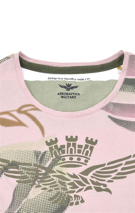 Женская футболка AERONAUTICA MILITARE SS 21/PT rosa chiaro (TS 1880 ...